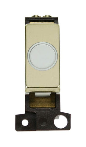 Minigrid Ingot 20A Ingot Flex Outlet Module - White - Brass - SE Home