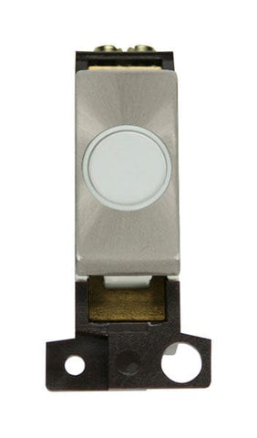 Minigrid Ingot 20A Ingot Flex Outlet Module - White - Brushed Stainless Steel - SE Home