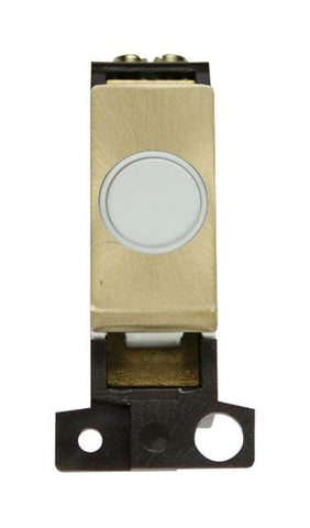 Minigrid Ingot 20A Ingot Flex Outlet Module - White - Satin Brass - SE Home