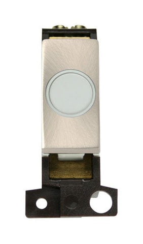 Minigrid Ingot 20A Ingot Flex Outlet Module - White - Satin Chrome - SE Home
