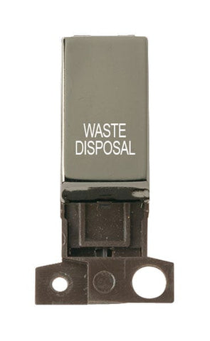 Minigrid Ingot Printed 13A Resistive 10AX DP Switch - Black Nickel - Waste Disposal - SE Home