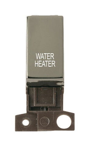 Minigrid Ingot Printed 13A Resistive 10AX DP Switch - Black Nickel - Water Heater - SE Home