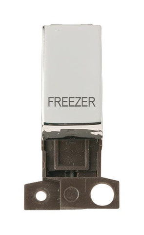 Minigrid Ingot Printed 13A Resistive 10AX DP Switch - Chrome - Freezer - SE Home