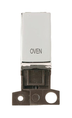 Minigrid Ingot Printed 13A Resistive 10AX DP Switch - Chrome - Oven - SE Home
