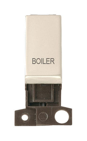 Minigrid Ingot Printed 13A Resistive 10AX DP Switch - Pearl Nickel - Boiler - SE Home
