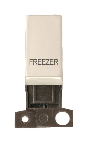 Minigrid Ingot Printed 13A Resistive 10AX DP Switch - Pearl Nickel - Freezer - SE Home