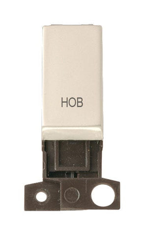Minigrid Ingot Printed 13A Resistive 10AX DP Switch - Pearl Nickel - Hob - SE Home