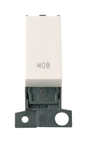Minigrid Plastic Printed 13A Resistive 10AX DP Switch - Polar White - Hob - SE Home