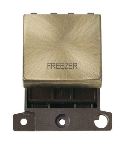 Minigrid Ingot Printed 20A DP Ingot Switch - Antique Brass - Freezer - SE Home