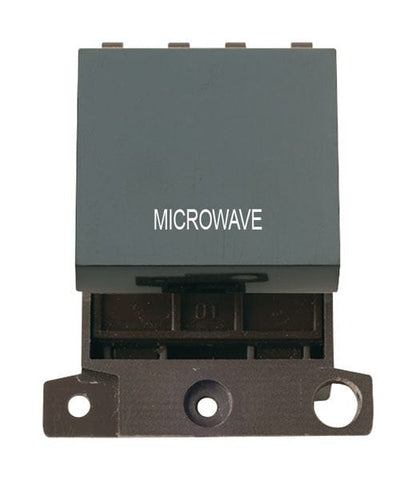 Minigrid Plastic Printed 20A DP Switch - Black - Microwave - SE Home