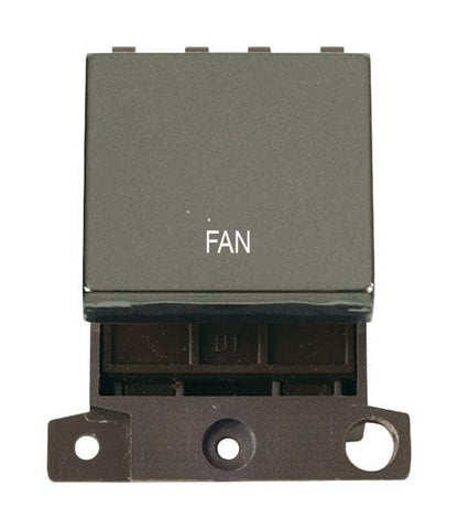 Minigrid Ingot Printed 20A DP Ingot Switch - Black Nickel - Fan - SE Home