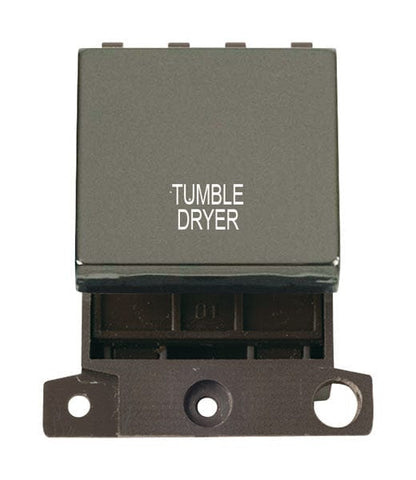 Minigrid Ingot Printed 20A DP Ingot Switch - Black Nickel - Tumble Dryer - SE Home