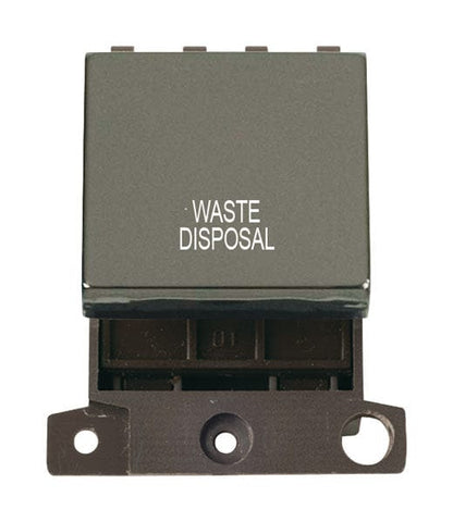 Minigrid Ingot Printed 20A DP Ingot Switch - Black Nickel - Waste Disposal - SE Home