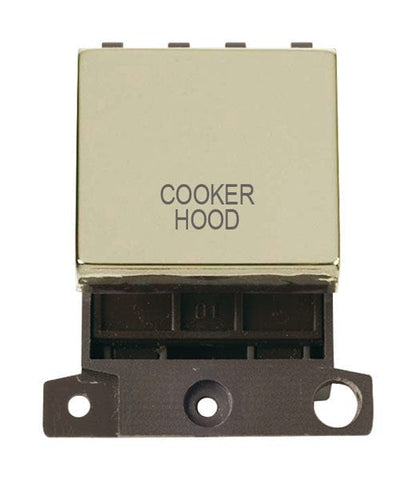 Minigrid Ingot Printed 20A DP Ingot Switch - Brass - Cooker Hood - SE Home