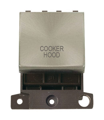 Minigrid Ingot Printed 20A DP Ingot Switch - Brushed Stainless Steel - Cooker Hood - SE Home