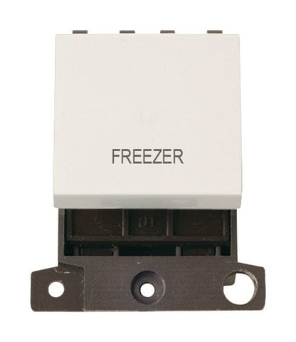 Minigrid Plastic Printed 20A DP Switch - Polar White - Freezer - SE Home