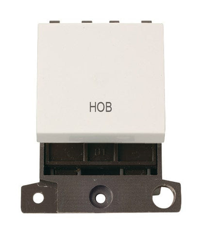 Minigrid Plastic Printed 20A DP Switch - Polar White - Hob - SE Home