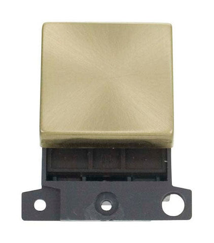 Minigrid Ingot 20A DP Ingot Switch - Satin Brass - SE Home