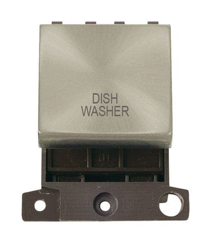 Minigrid Ingot Printed 20A DP Ingot Switch - Satin Chrome - Dish Washer - SE Home