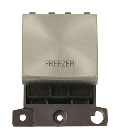 Minigrid Ingot Printed 20A DP Ingot Switch - Satin Chrome - Freezer - SE Home