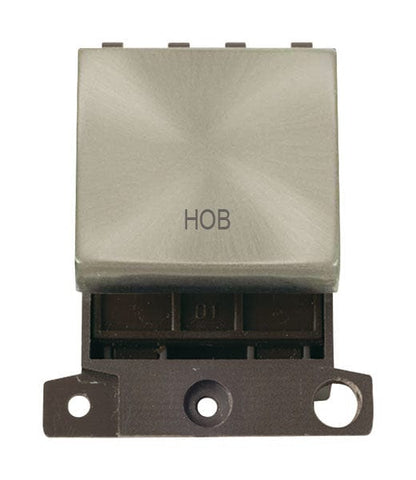 Minigrid Ingot Printed 20A DP Ingot Switch - Satin Chrome - Hob - SE Home