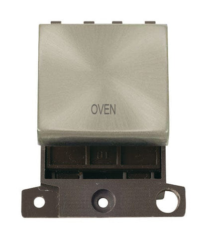 Minigrid Ingot Printed 20A DP Ingot Switch - Satin Chrome - Oven - SE Home