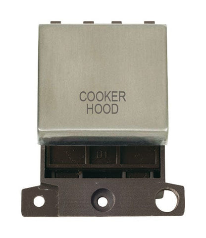 Minigrid Ingot Printed 20A DP Ingot Switch - Stainless Steel - Cooker Hood - SE Home