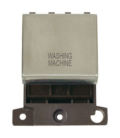 Minigrid Ingot Printed 20A DP Ingot Switch - Stainless Steel - Washing Machine - SE Home