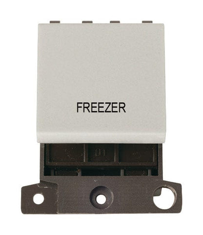 Minigrid Plastic Printed 20A DP Switch - Click White - Freezer - SE Home