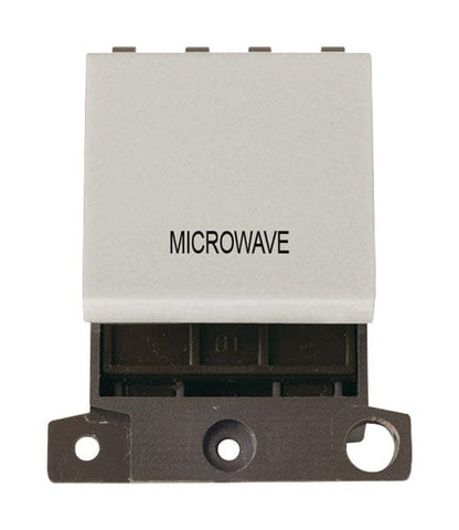 Minigrid Plastic Printed 20A DP Switch - Click White - Microwave - SE Home