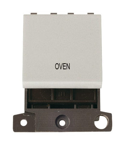 Minigrid Plastic Printed 20A DP Switch - Click White - Oven - SE Home