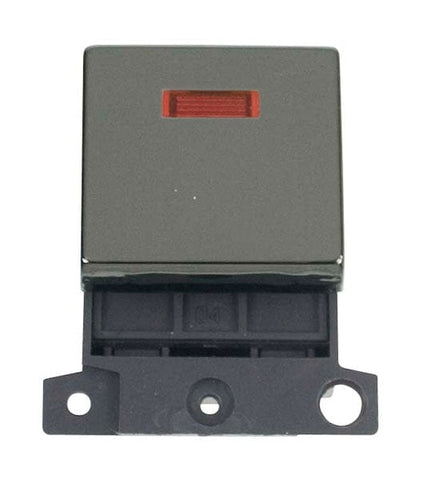 Minigrid Ingot 20A DP Ingot Switch With Neon - Black Nickel - SE Home