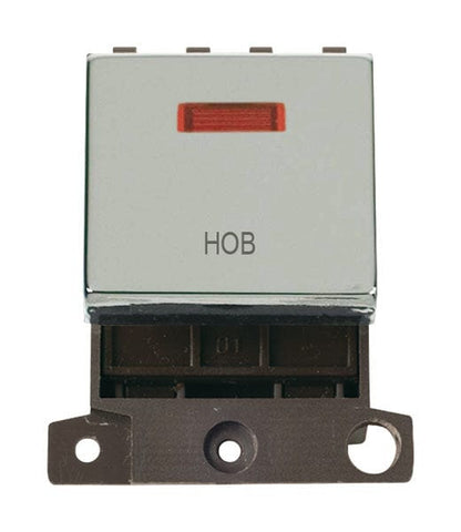 Minigrid Ingot Printed 20A DP Ingot Switch With Neon - Chrome - Hob - SE Home