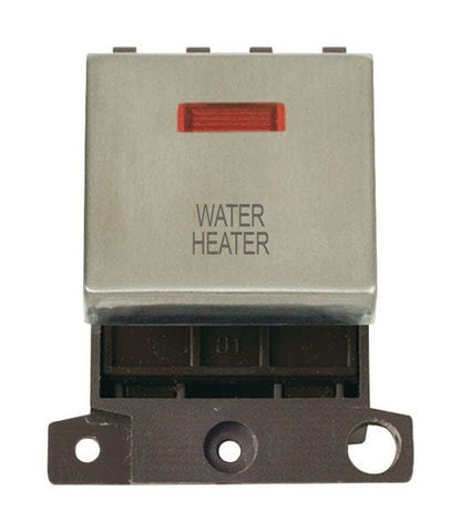 Minigrid Ingot Printed 20A DP Ingot Switch With Neon - Stainless Steel - Water Heater - SE Home