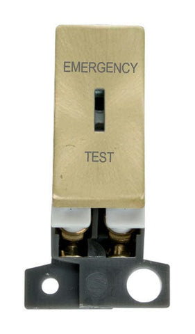 Minigrid Ingot 13A Resistive DP Ingot Keyswitch “emergency Test” - Satin Brass - SE Home