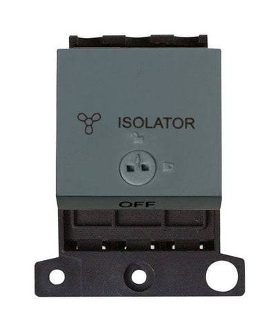 Minigrid Plastic 10A 3 Pole Lockable Fan Module - Black - SE Home