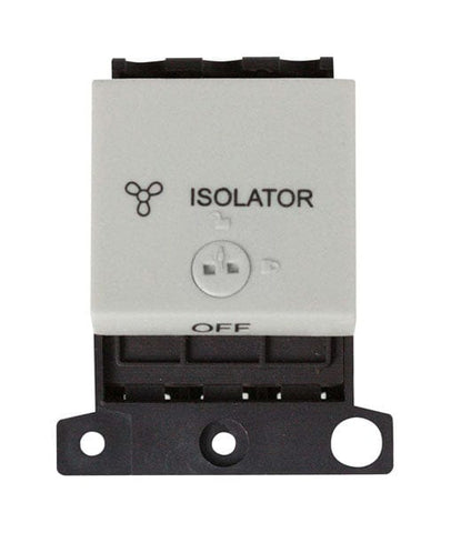 Minigrid Plastic 10A 3 Pole Lockable Fan Module - Click White - SE Home