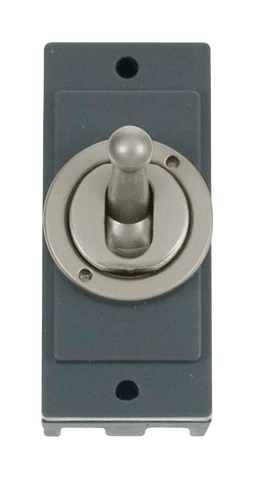Minigrid 1 Gang Intermediate Toggle Switch - Satin Chrome - SE Home