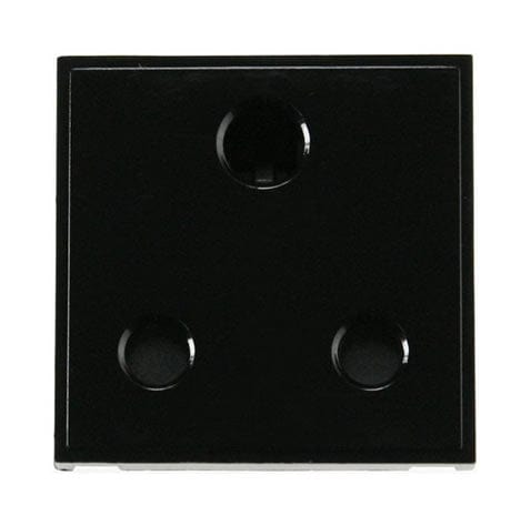 New Media 15A Round Pin New Media Socket - Black