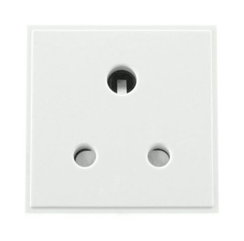 5A Round Pin New Media Socket - White - SE Home