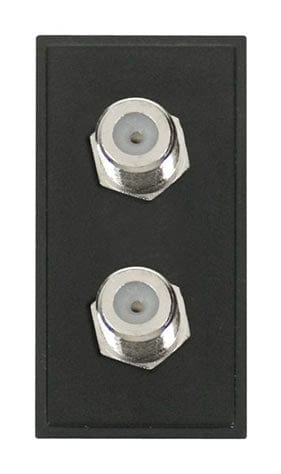New Media Twin Female Satellite Module (f To F Connection) - Black