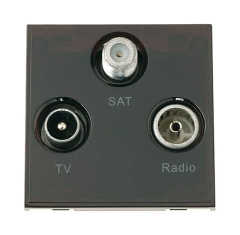 Triplexed TV Radio And Satellite - Black - SE Home