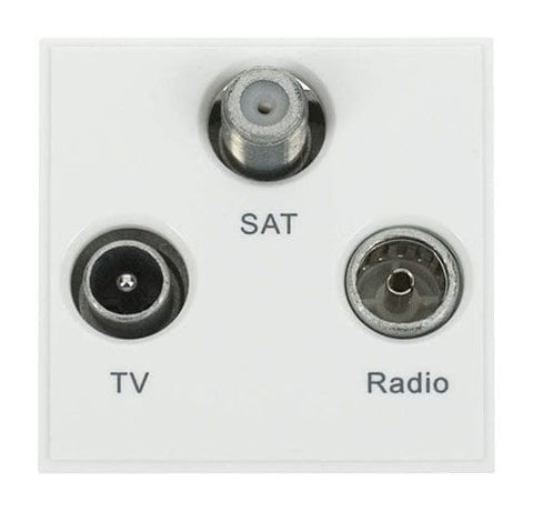 Triplexed TV radio And Satellite - Polar White - SE Home
