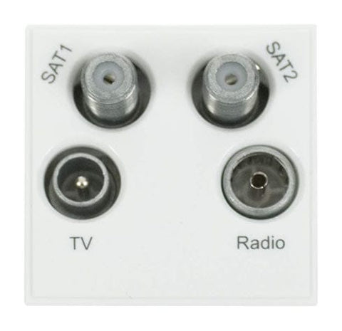 New Media Quad TV   Radio   Sat 1 And Sat 2 - Polar White
