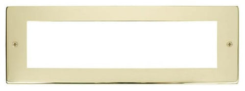 Small Media Front Plate (8 Module) - Brass - SE Home