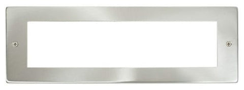 Small Media Front Plate (8 Module) - Brushed Stainless - SE Home
