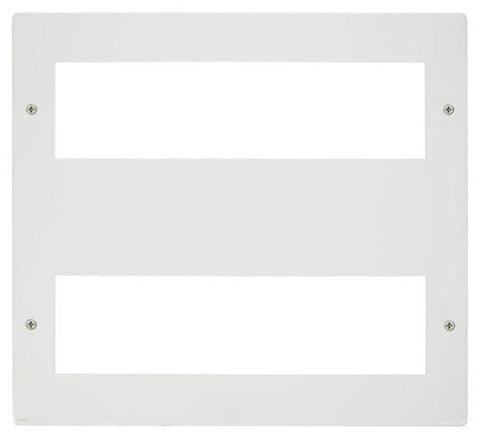 Large Media Front Plate (2 X 8 Module) - Polar White - SE Home