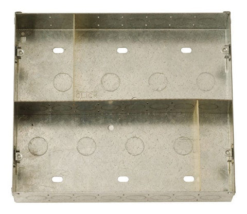 Media Plate 47mm Deep Back Box With Central Divider (16 Mod) - SE Home