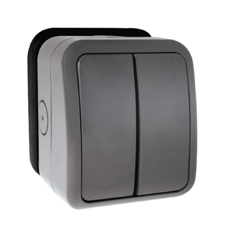 AquIP IP66 Weatherproof 2 Gang 2 Way Light Switch - SE Home