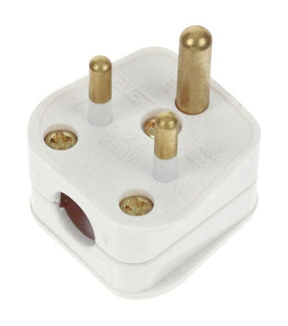 Plugs 2A Round Pin Plug White